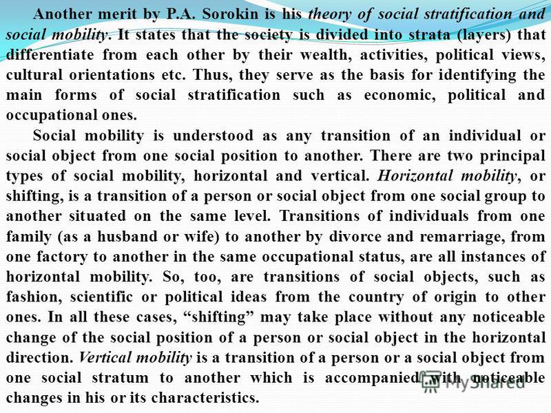 various theories of social stratification