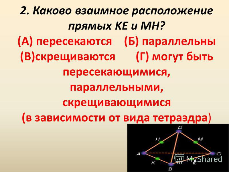 Каково взаимное расположение а и б