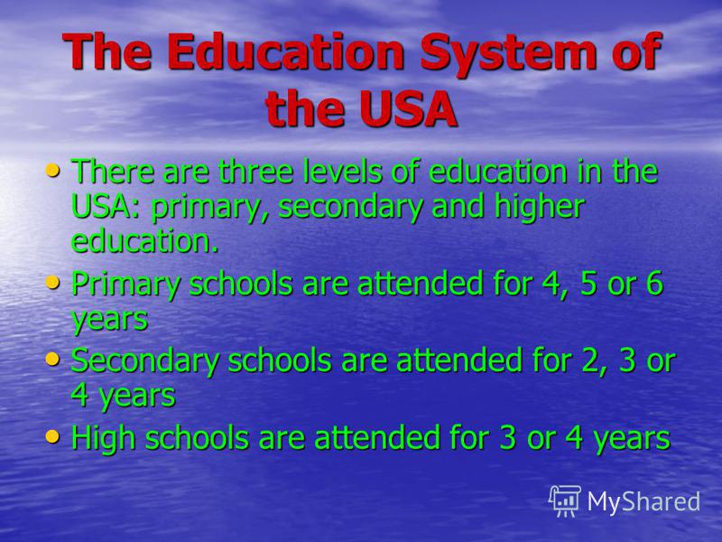 Топик: Higher Education in the USA
