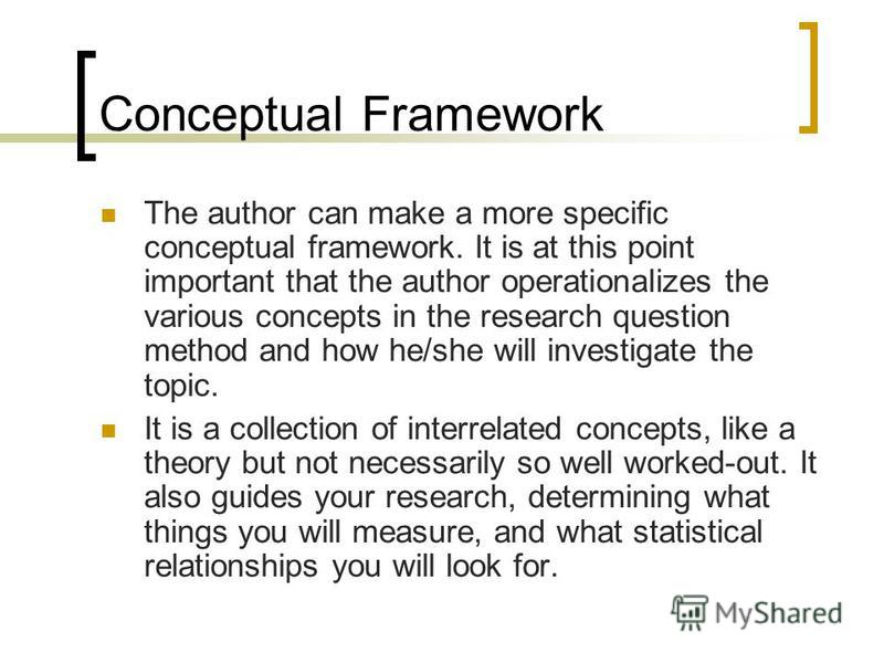 Conceptual and theoretical framework thesis