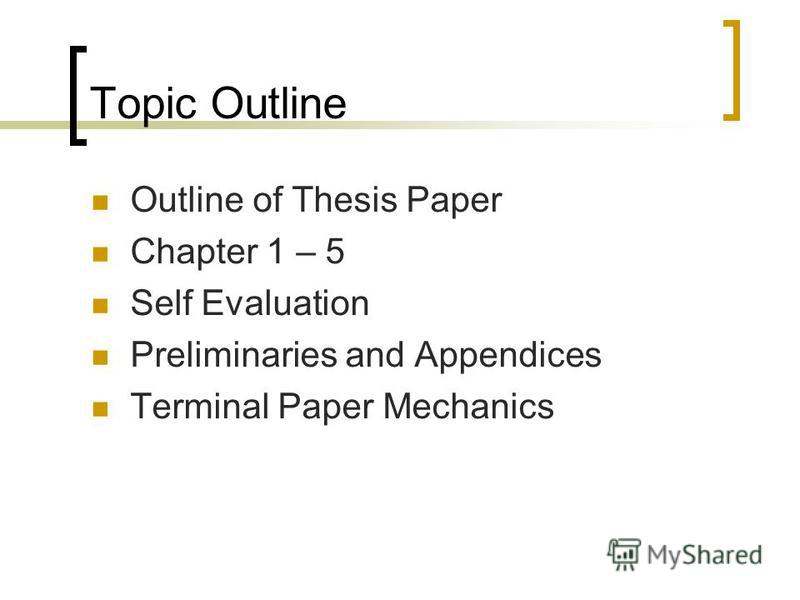 How To Write A Paper With A Thesis