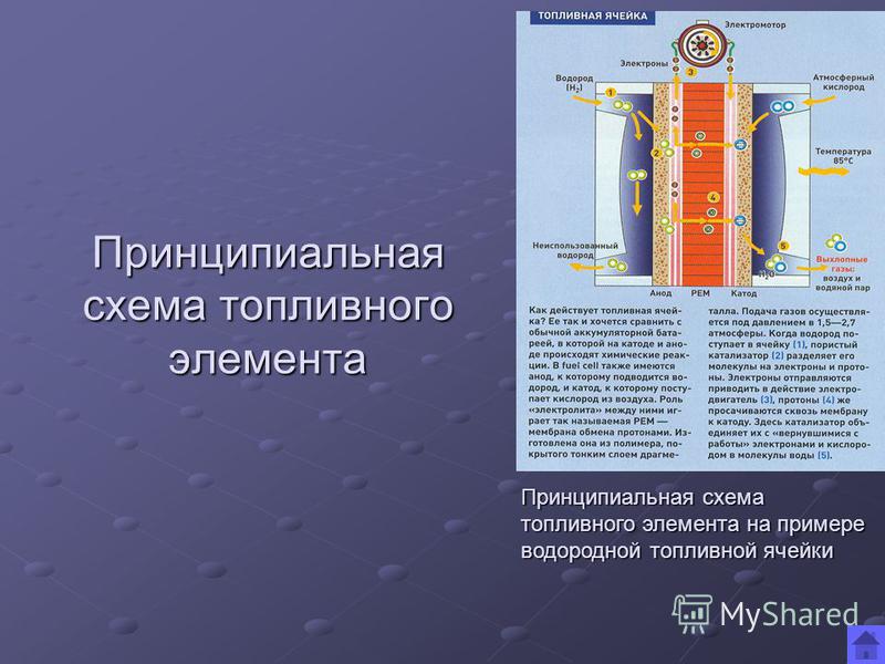 Топливный элемент на водороде Топливный элемент на водороде