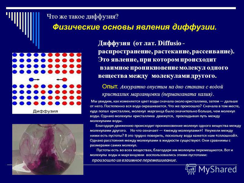 Как была открыта диффузия Как была открыта диффузия