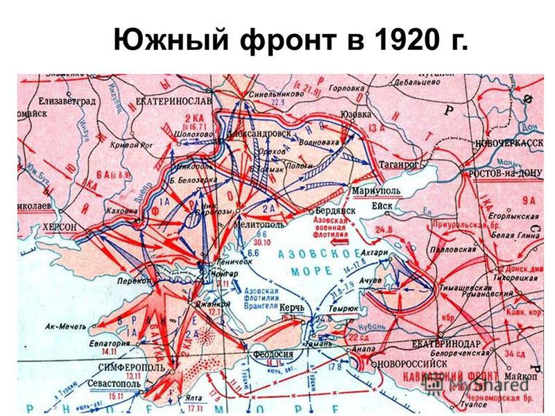 Южный фронт в 1920 г.