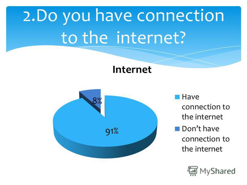 2.Do you have connection to the internet?