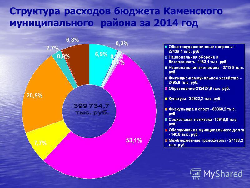 Структура расходов бюджета Каменского муниципального района за 2014 год