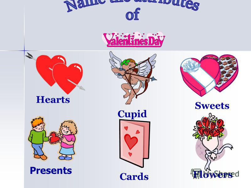 Hearts Cupid Sweets Presents Cards Flowers