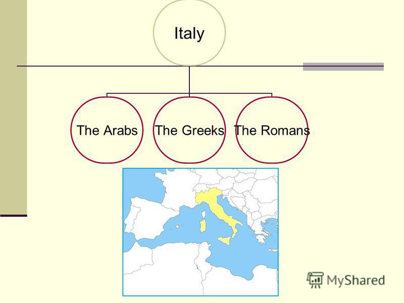 Italy The Arabs The Greeks The Romans