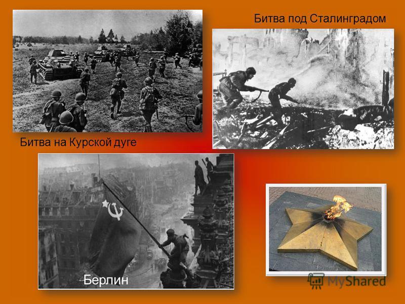 Битва на Курской дуге Битва под Сталинградом Берлин