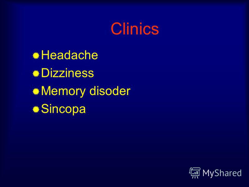 Clinics Headache Dizziness Memory disoder Sincopa