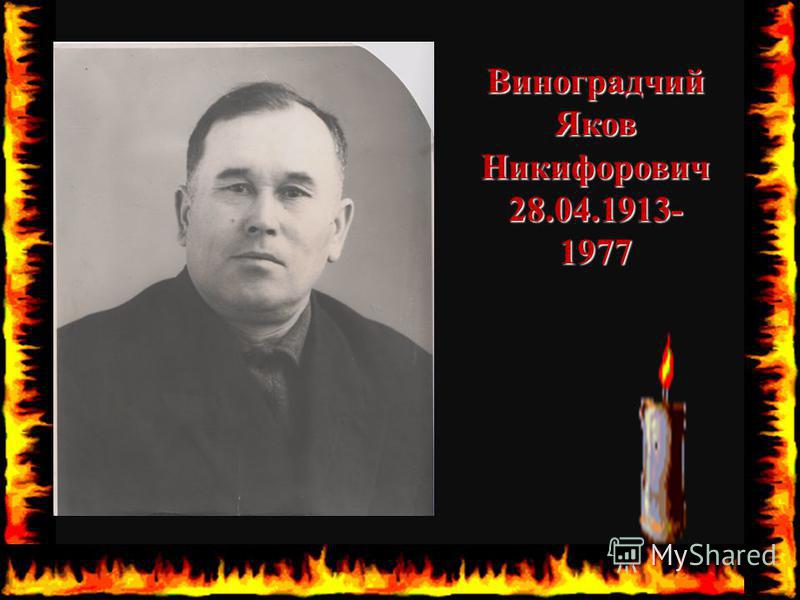 Виноградчий Яков Никифорович 28.04.1913-1977