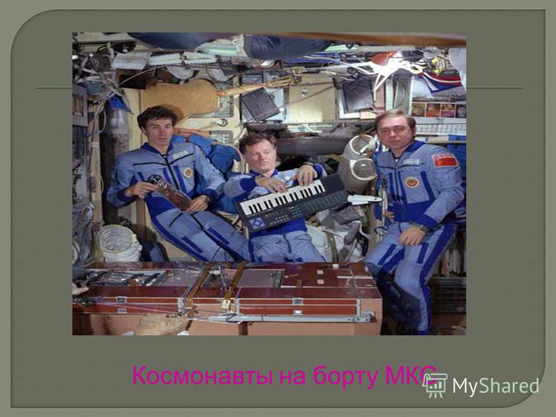 Космонавты на борту МКС
