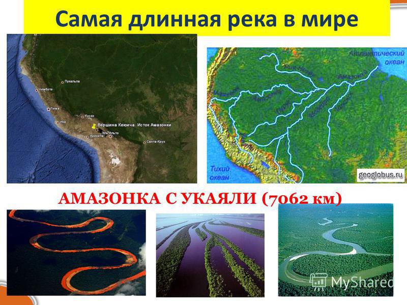Самая длинная река в мире АМАЗОНКА С УКАЯЛИ (7062 км)