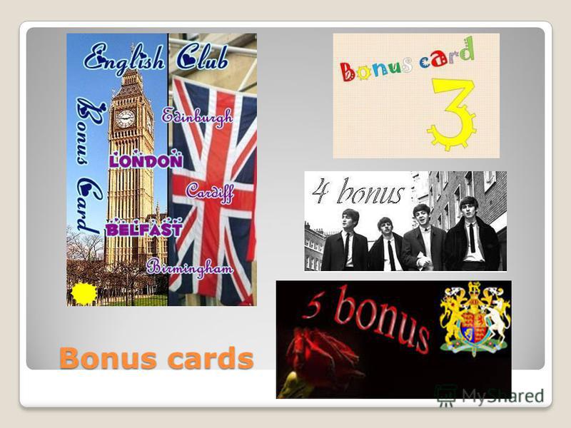 Bonus cards
