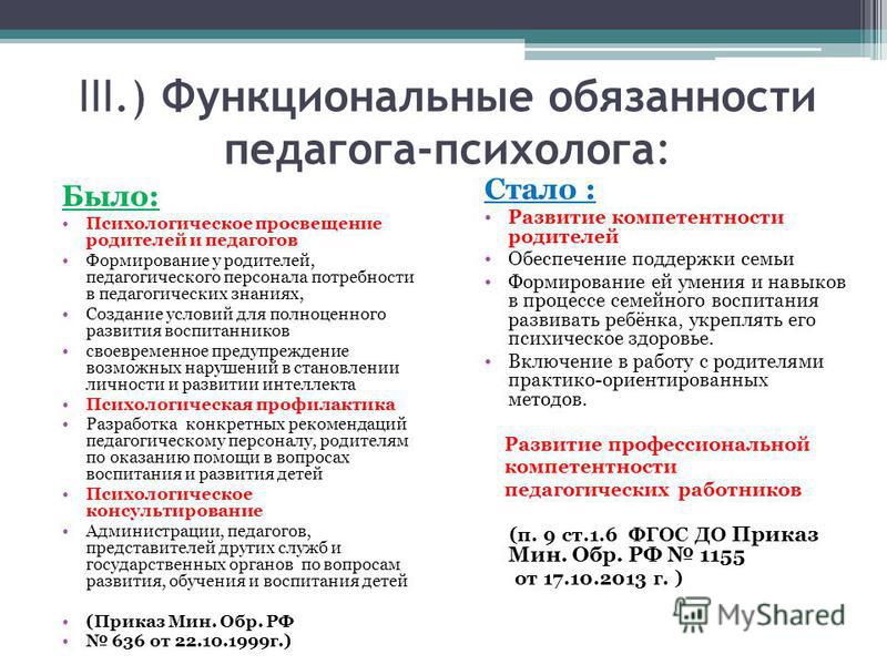функциональные обязанности школьного психолога по фгос функциональные обязанности школьного психолога по фгос