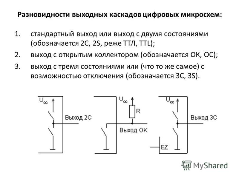 Схема транзистора с открытым коллектором Презентация на тему: "Микропроцессорные системы Лекция 1 Введение. Основные поло
