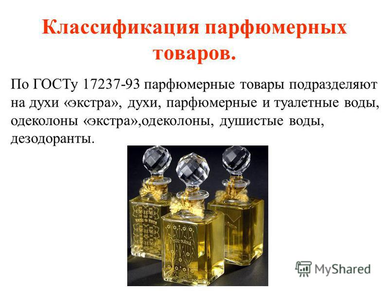 Контрольная работа по теме Ассортимент и контроль качества парфюмерных товаров