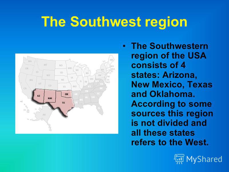 Презентация на тему "The Regions of the United States Americans often
