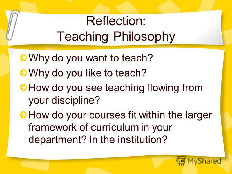 why you want to teach