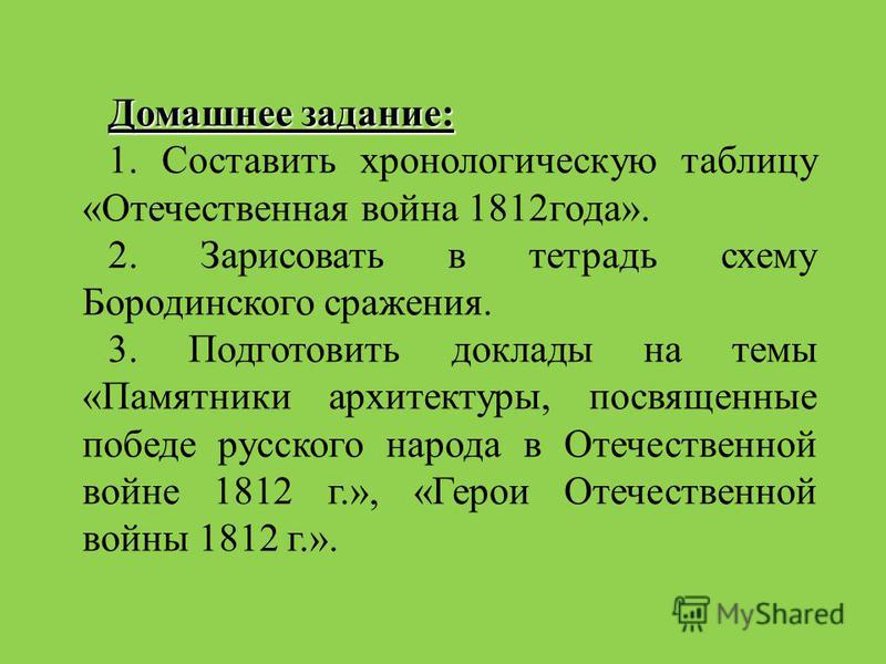 Отечественная война 1912 таблица - Распиновки.ру