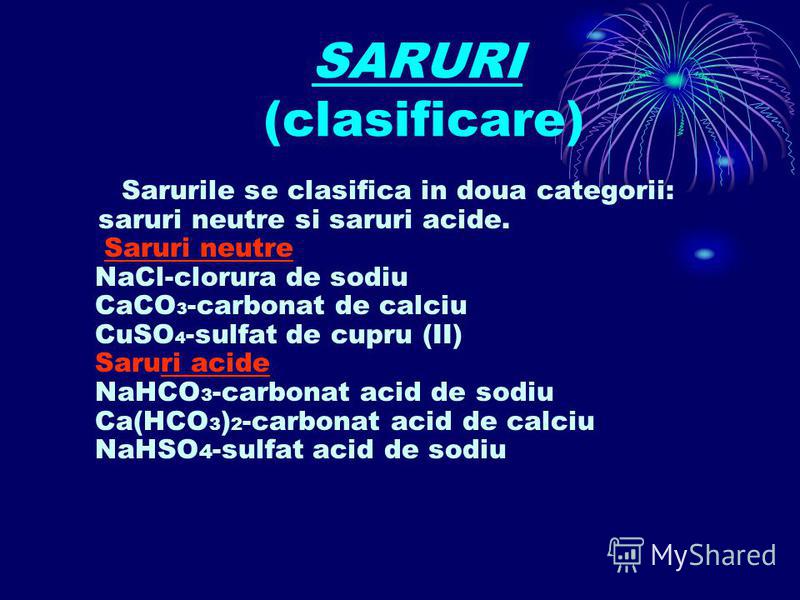 Презентация на тему: "SARURI Definitie! Sarurile sunt substante compuse  formate din unul sau mai multi atomi ale metalelor si radicali acizi.".  Скачать бесплатно и без регистрации.