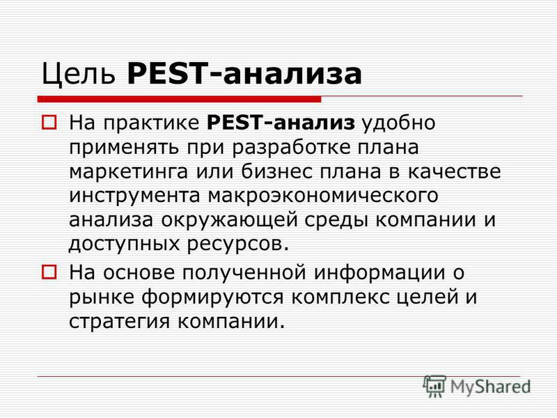 Pest Анализ Реферат