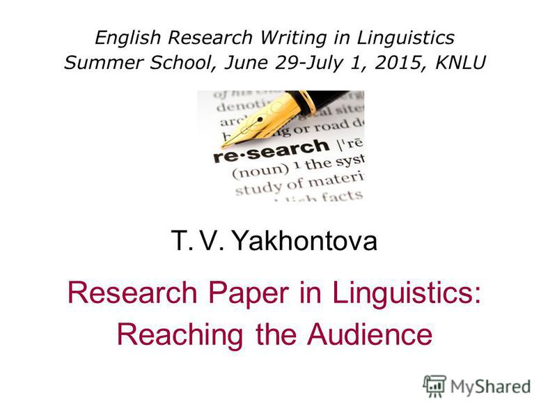 english linguistics research paper Linguistic imperialism and reshaping the world's new identity: a research paper in linguistics. english linguistics research paper Linguistic imperialism and reshaping the world's new identity: a research paper in linguistics.