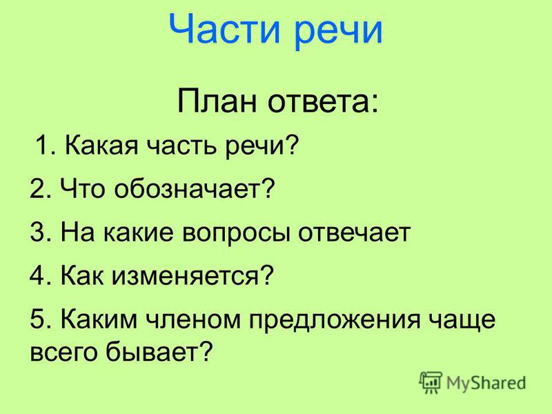 Глагол как часть речи план 5 класс