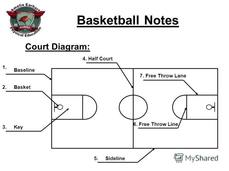 Baseline Basket Key Half Court Sideline 