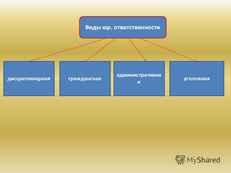виды ответственности личности