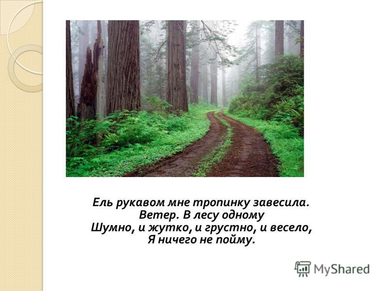 Стих вам на одной тропинке Стих вам на одной тропинке