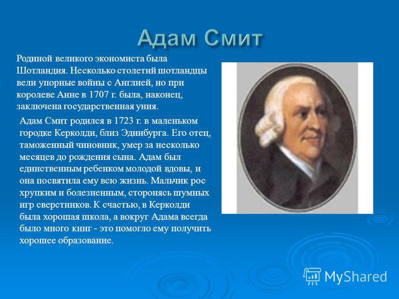 Адам Смит Презентация