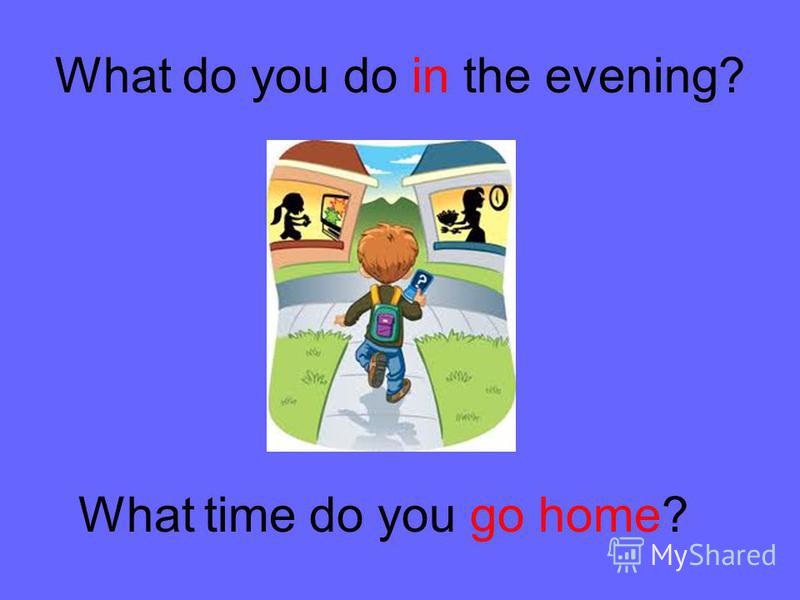 What do you do in the evening? What time do you go home?