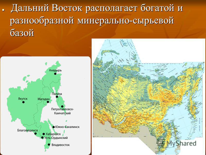 Природно-ресурсный потенциал Дальнего Востока Природно-ресурсный потенциал Дальнего Востока