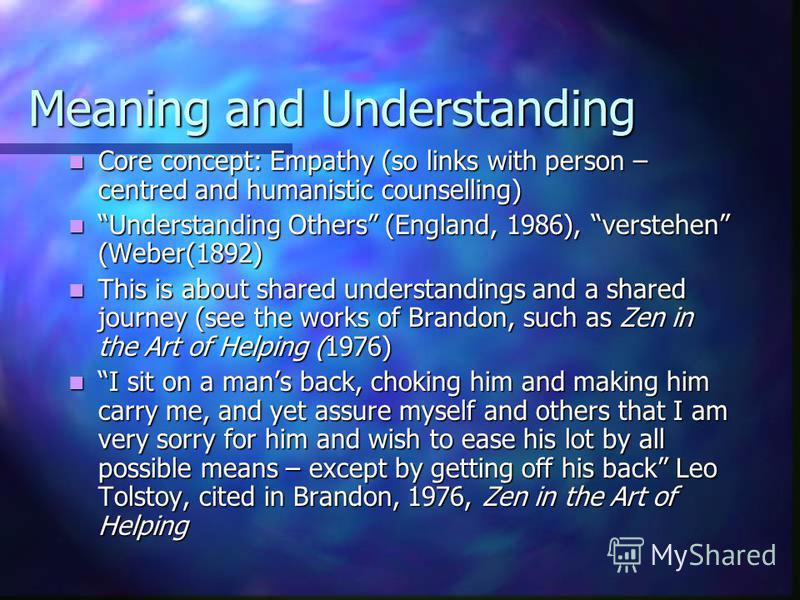 my understanding of person centred counselling my understanding of person centred counselling