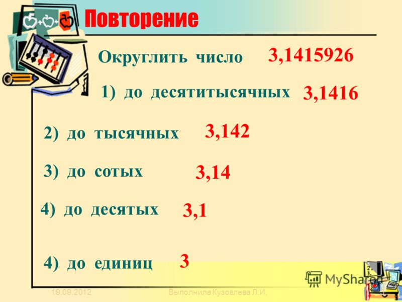Отношение периметра к длине окружности