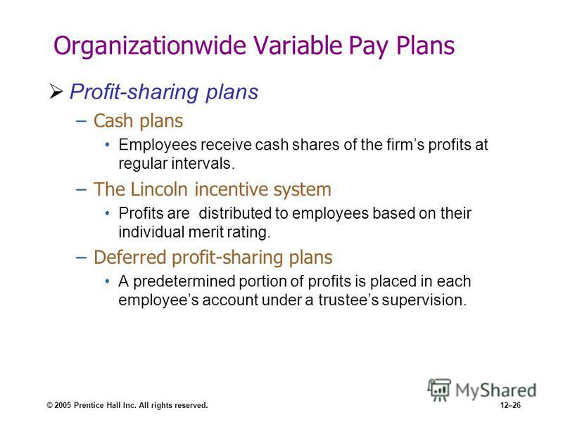 pros and cons of profit sharing incentive plan