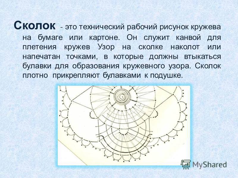 Сколок. рисунок кружева Сколок. рисунок кружева