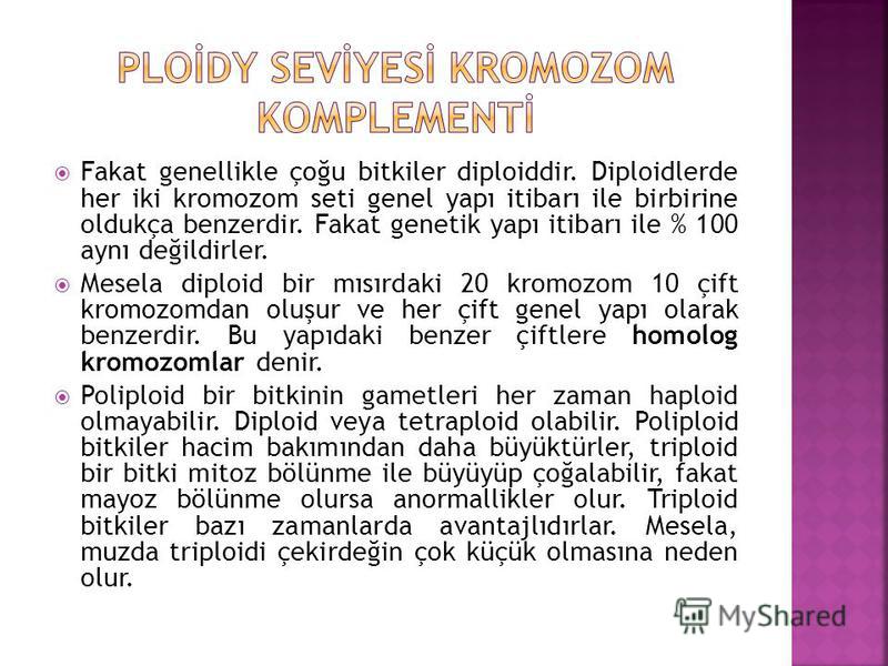 Kromozom. Haploid ve diploid kromozom seti Kromozom. Haploid ve diploid kromozom seti