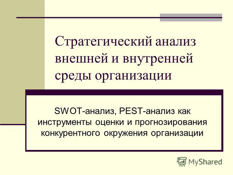 Курсовая работа: Стратегический анализ среды предприятия