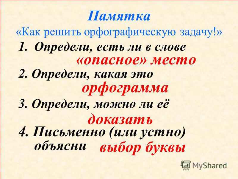 В каких значимых частях слова есть орфограммы 3 класс школа россии презентация