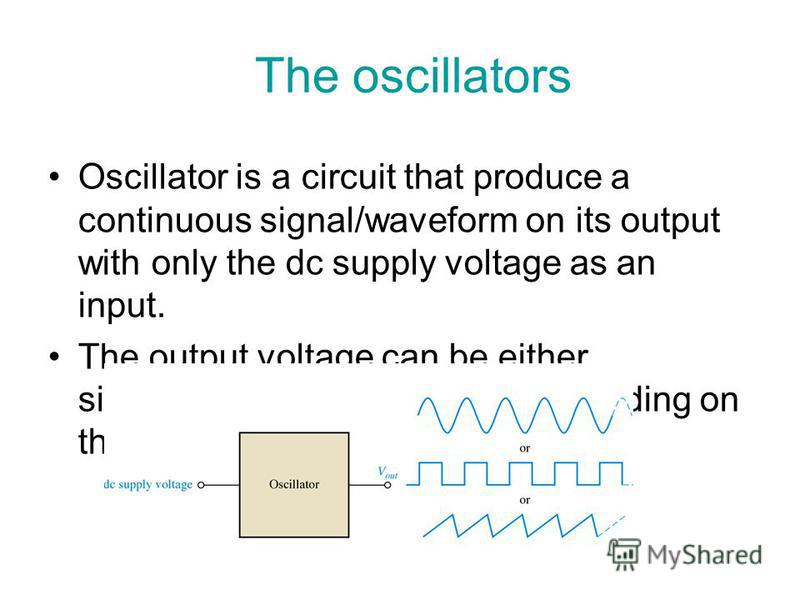 Презентация на тему "Unit8 OSCILLATORS Condition for oscillations