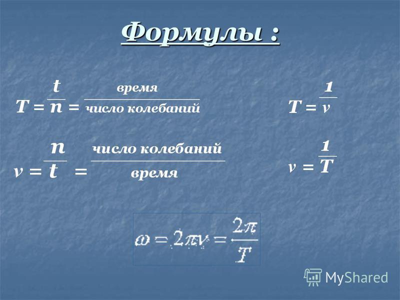 Формулы :