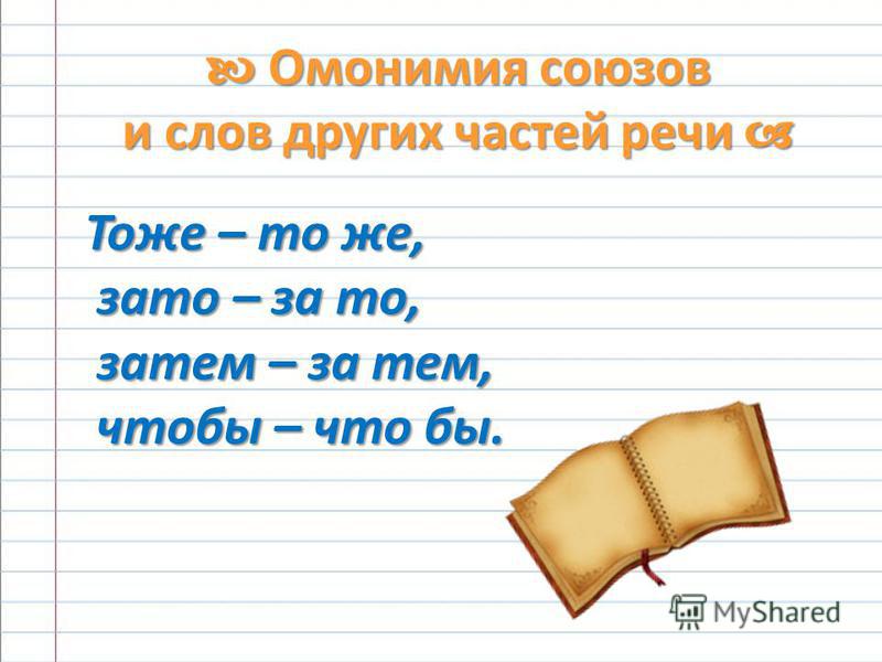 Омонимия частей речи презентация