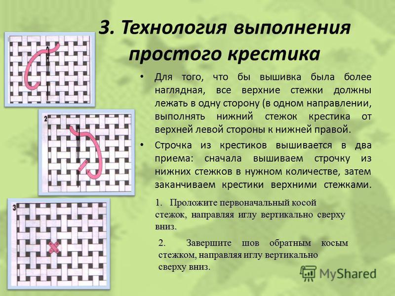 Вышивка крестом технология выполнения Вышивка крестом технология выполнения
