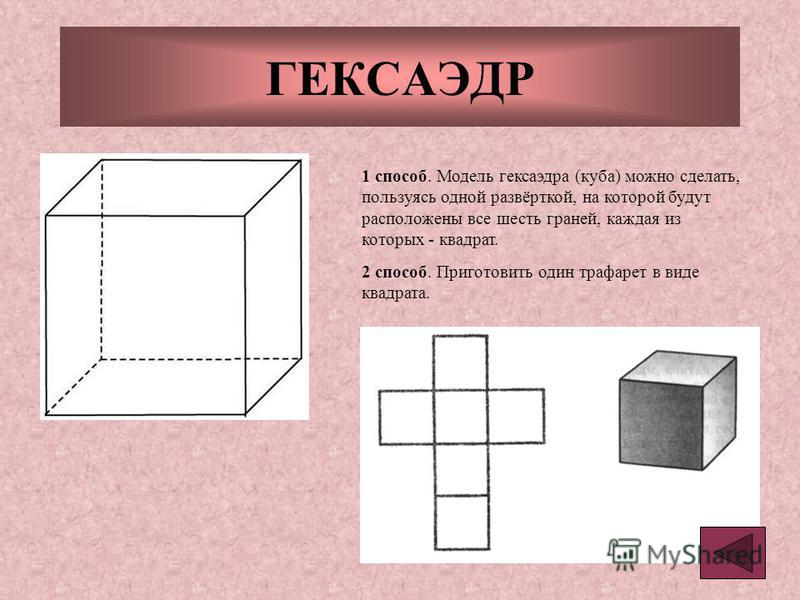 Как сделать модель куба