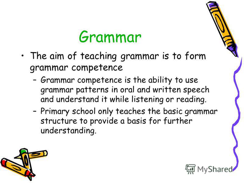 teaching grammar at the basic schools teaching grammar at the basic schools
