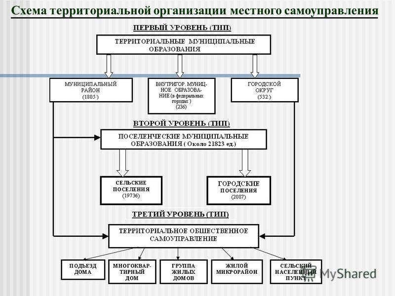 Схема территориальной организации местного самоуправления ТРЕТИЙ УРОВЕНЬ (ТИП)