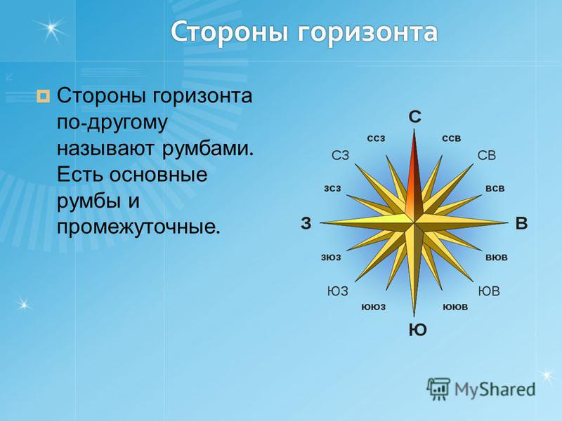 Рисунок по сторонам горизонта Рисунок по сторонам горизонта