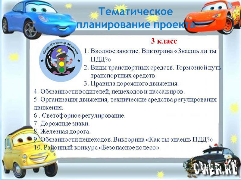 Проект пдд 4 класс